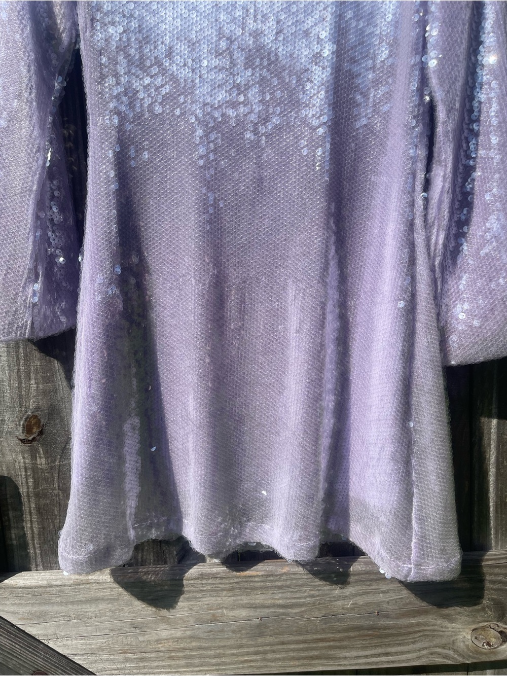 GB girls Lavender Sequin Long Sleeve Formal Dress - Picture 10 of 11